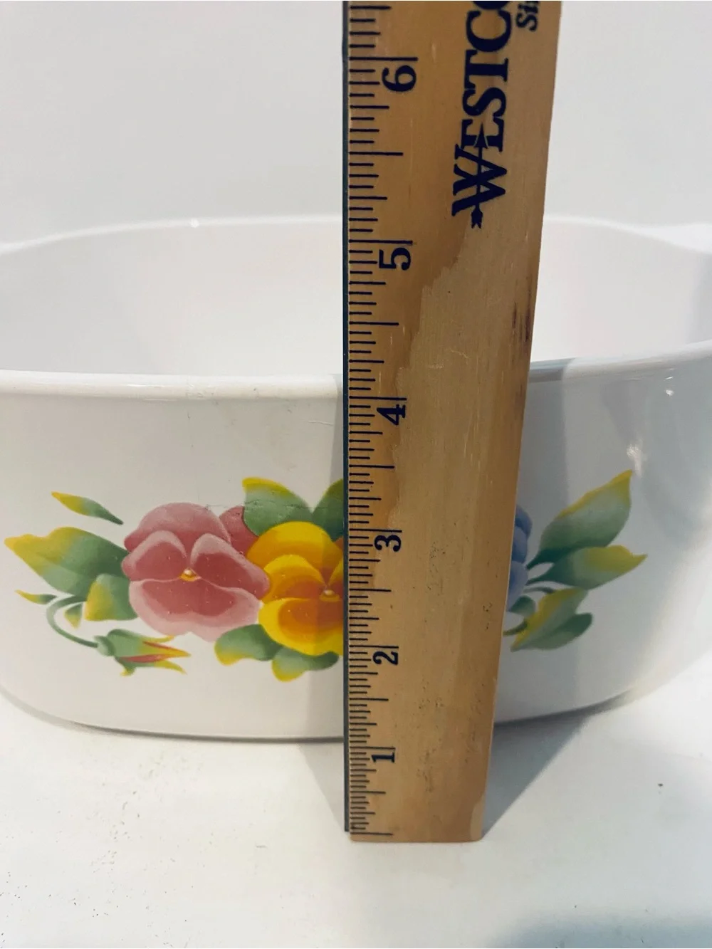 Vintage CorningWare Summer Blush Pansy Casserole Dish 3L / 5L with Pyrex Lid G-1